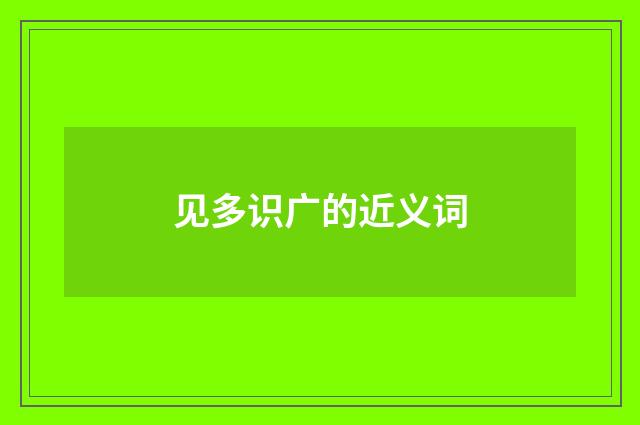 见多识广的近义词