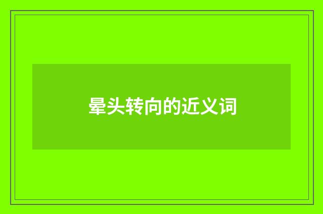 晕头转向的近义词