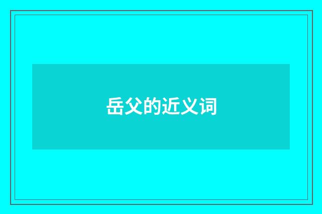 岳父的近义词