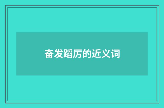 奋发蹈厉的近义词