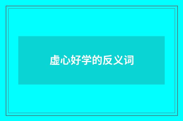 虚心好学的反义词