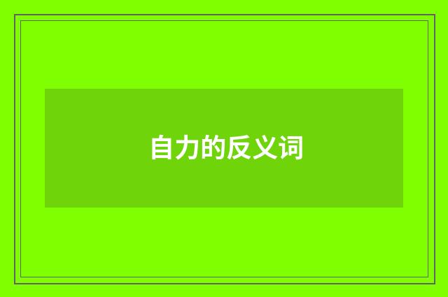 自力的反义词