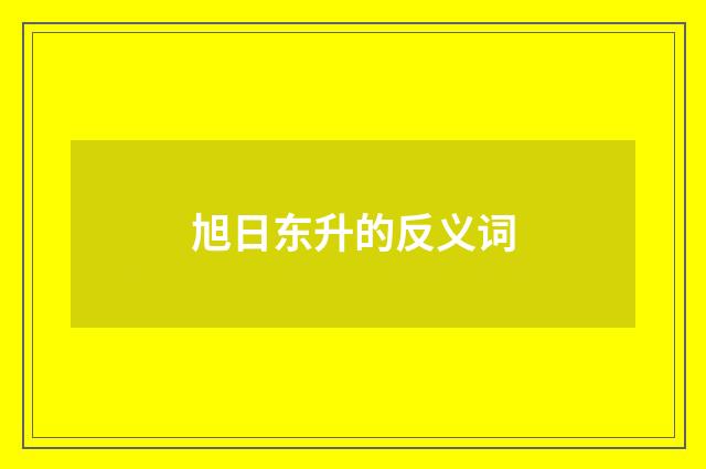旭日东升的反义词