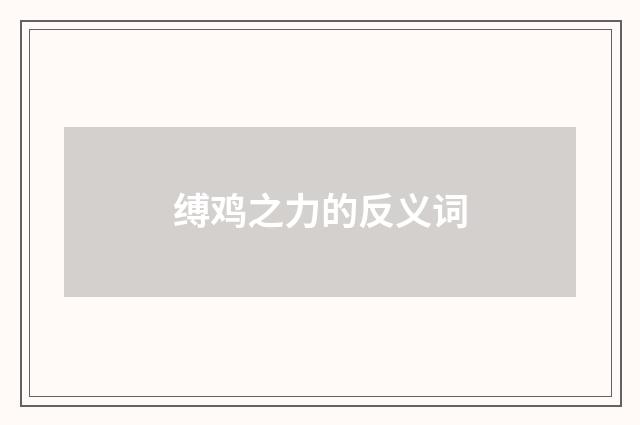 缚鸡之力的反义词