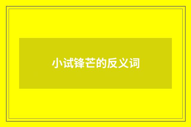小试锋芒的反义词