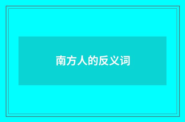 南方人的反义词