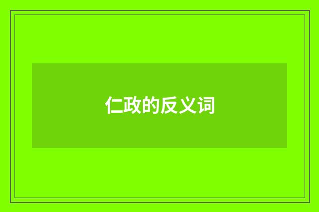 仁政的反义词