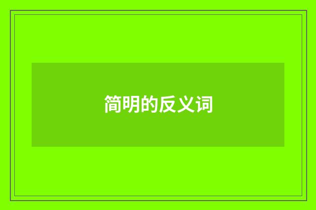 简明的反义词