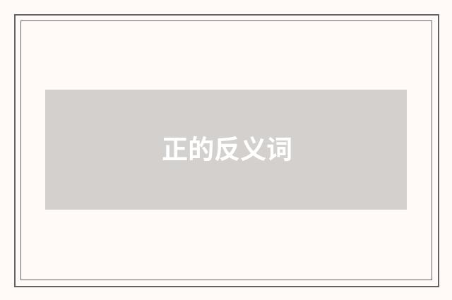 正的反义词