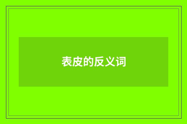 表皮的反义词