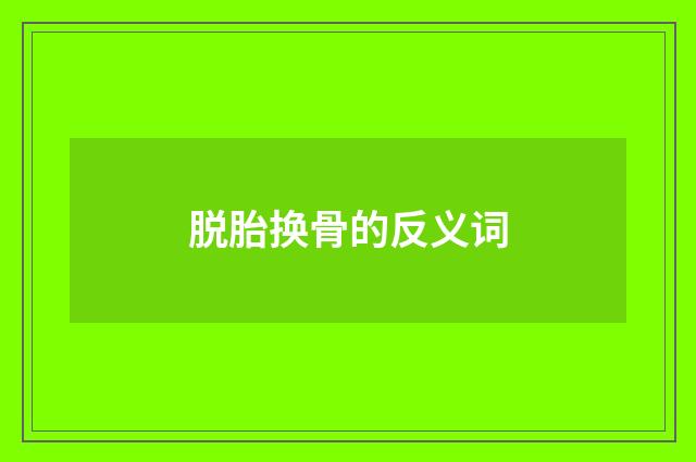 脱胎换骨的反义词