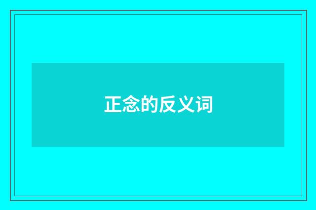 正念的反义词