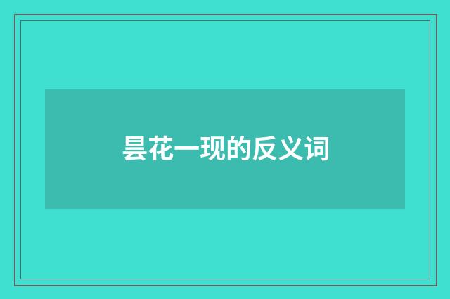 昙花一现的反义词