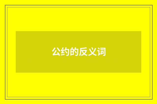 公约的反义词