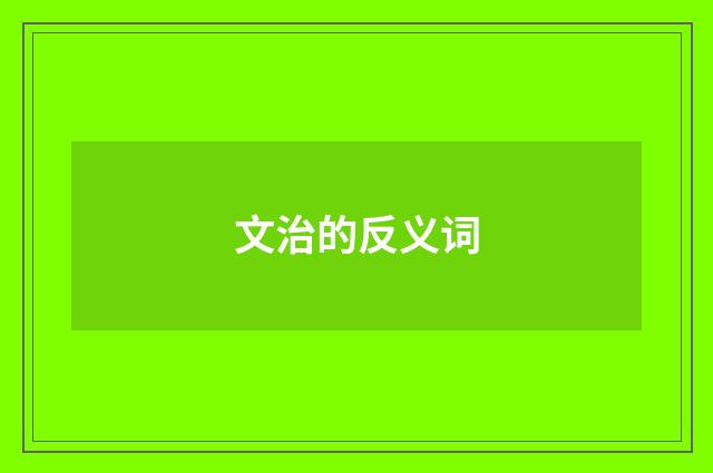 文治的反义词