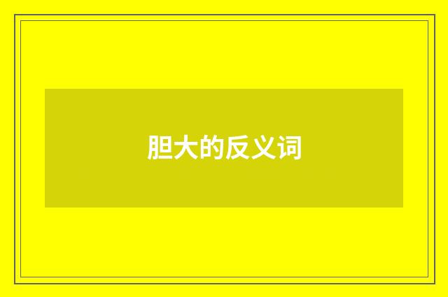 胆大的反义词