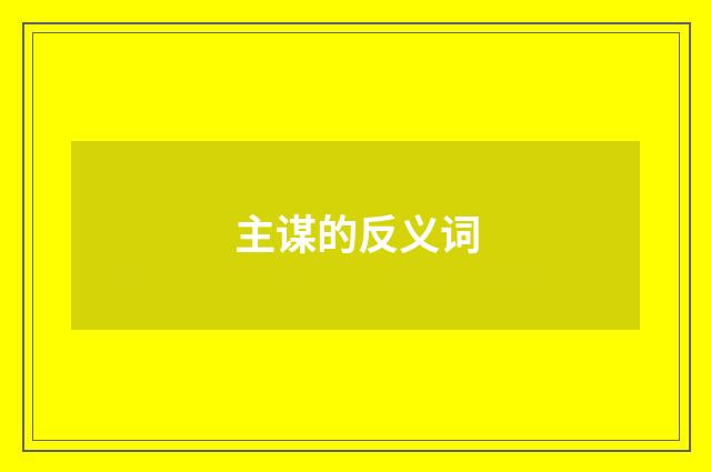 主谋的反义词