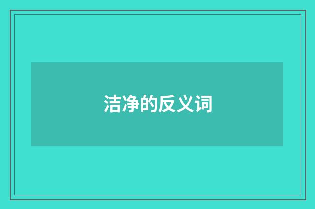 洁净的反义词