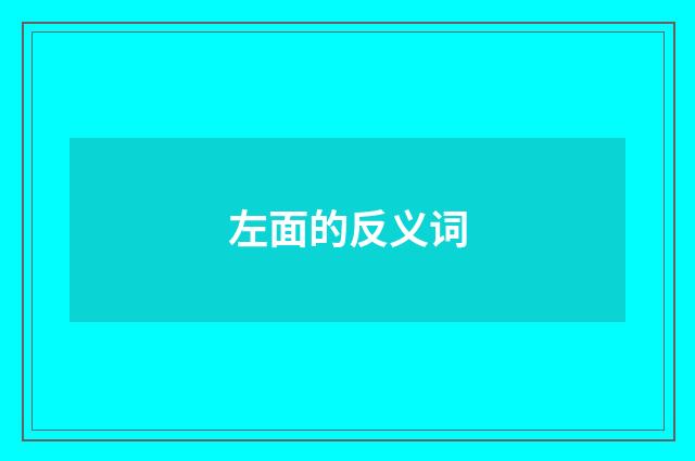 左面的反义词