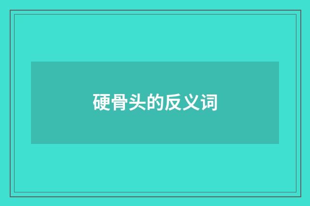 硬骨头的反义词