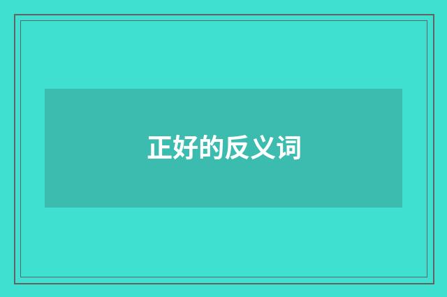 正好的反义词
