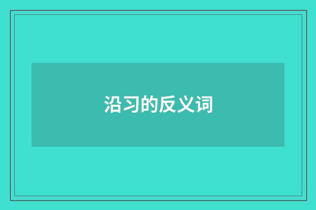 沿习的反义词