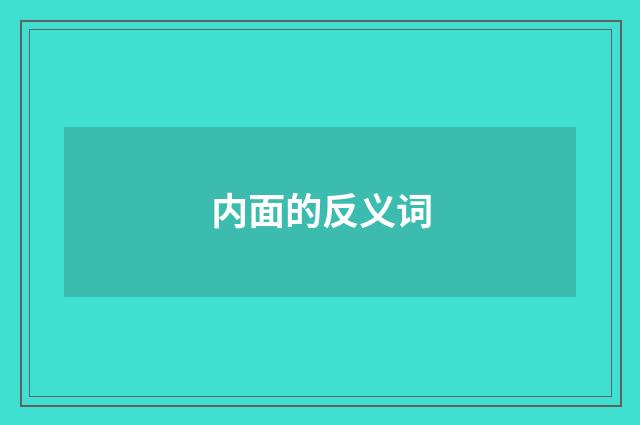 内面的反义词