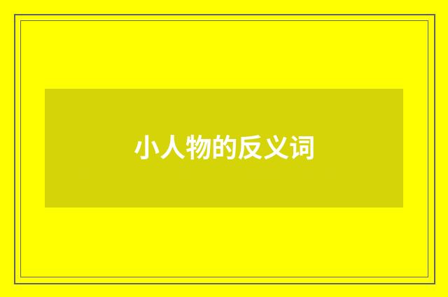 小人物的反义词