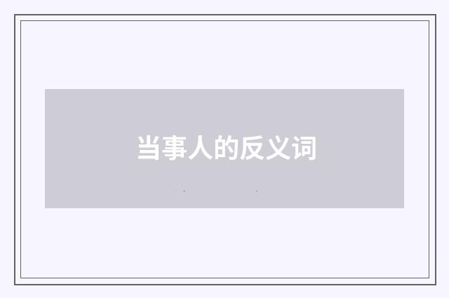 当事人的反义词