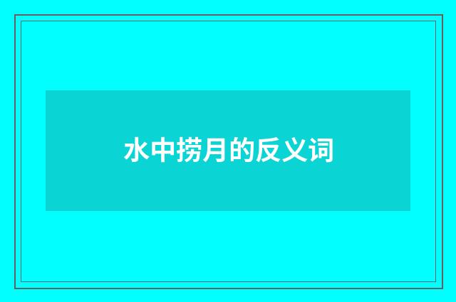 水中捞月的反义词