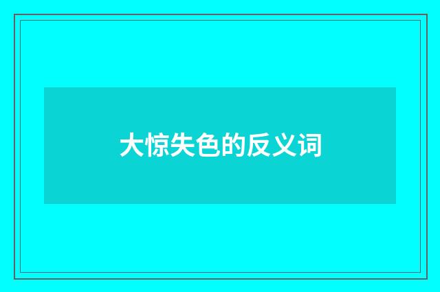 大惊失色的反义词