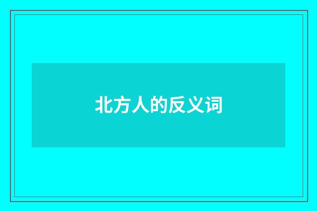 北方人的反义词
