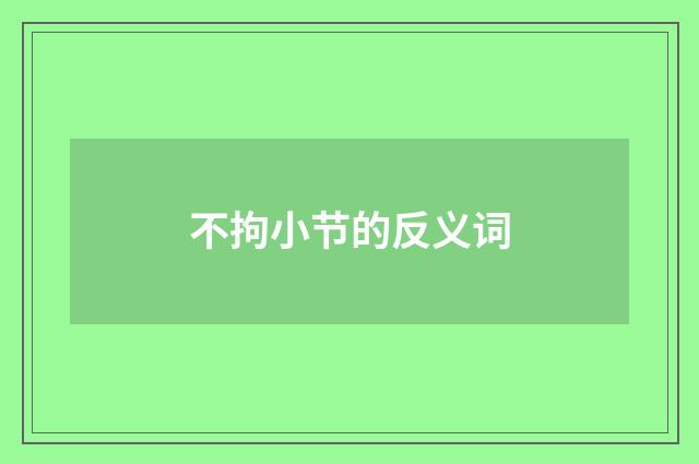 不拘小节的反义词