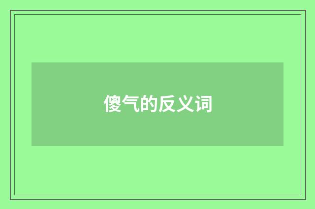 傻气的反义词