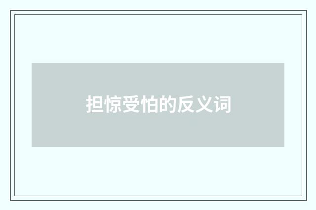 担惊受怕的反义词