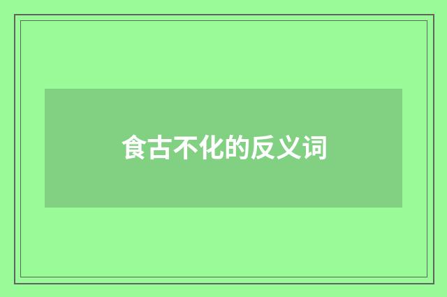 食古不化的反义词