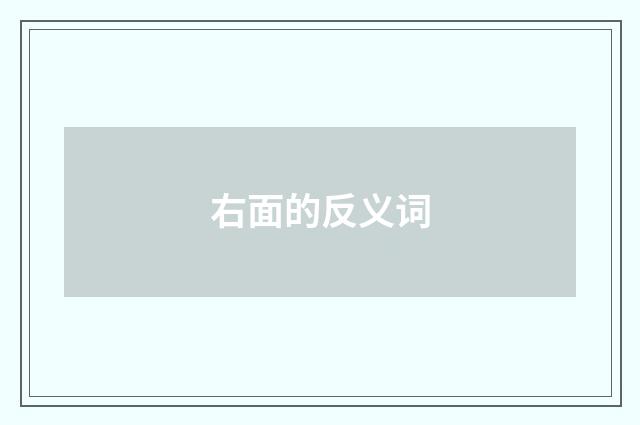 右面的反义词